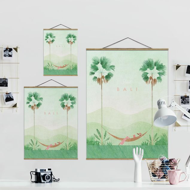 Fabric print with poster hangers - Tourism Campaign - Bali - Portrait format 3:4