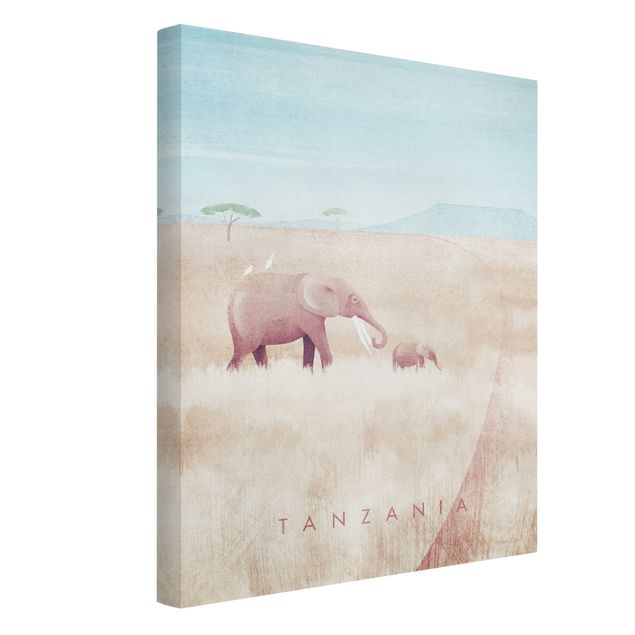 Print on canvas - Travel poster - Tanzania - Portrait format 3:4