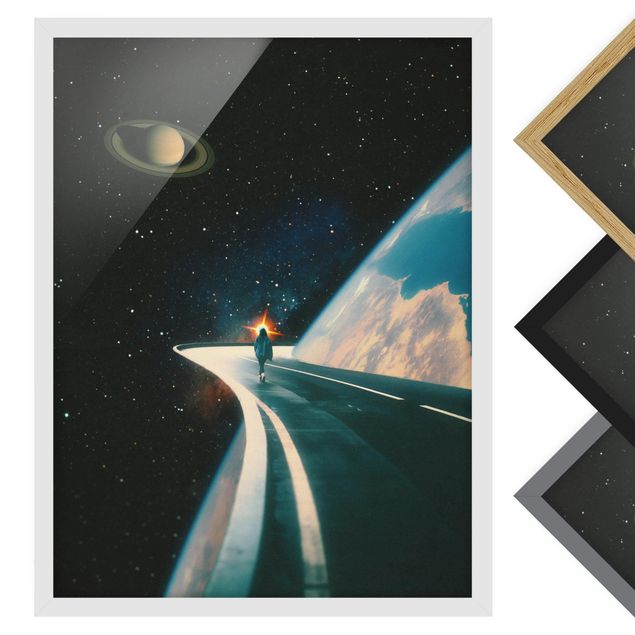 Framed poster - Retro Collage - Destiny