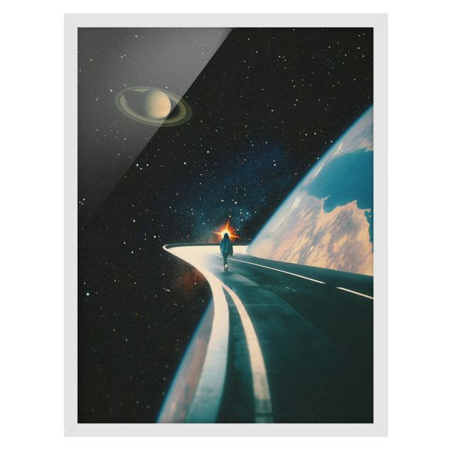 Framed poster - Retro Collage - Destiny