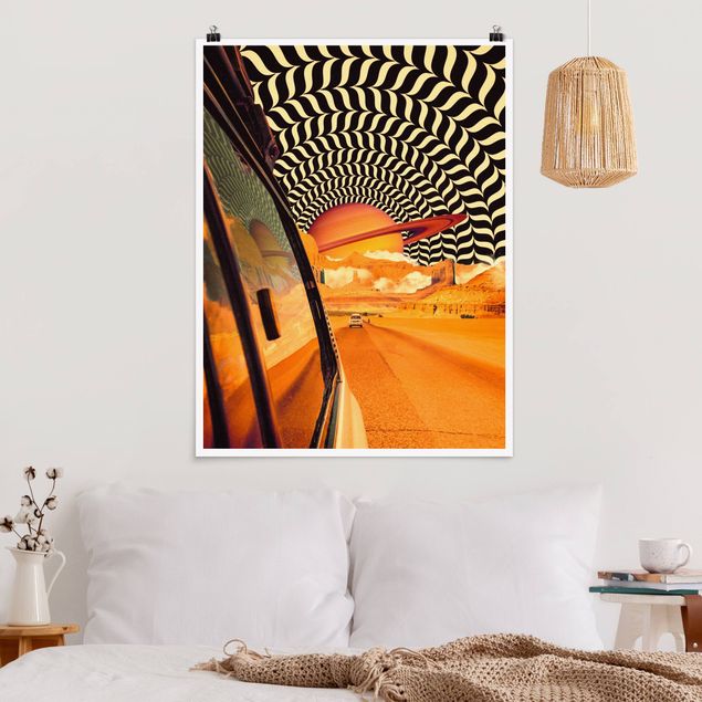 Poster art print - Retro Collage - The Best Road Trip I