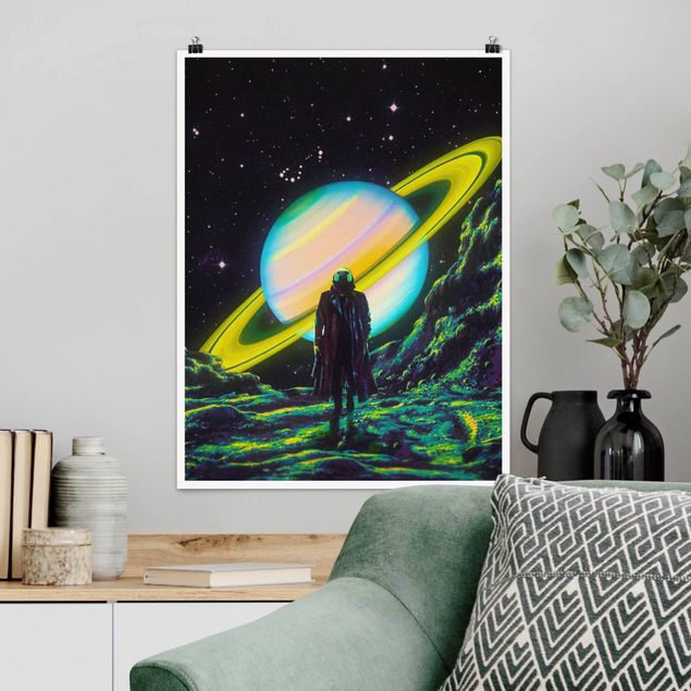 Poster art print - Retro Collage - The Arrival