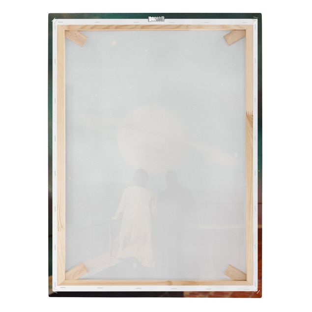 Canvas print - Retro Collage - Together Through The Storm - Portrait format 3:4