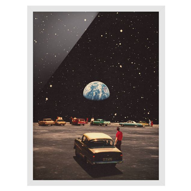 Framed poster - Retro Collage - Yearning