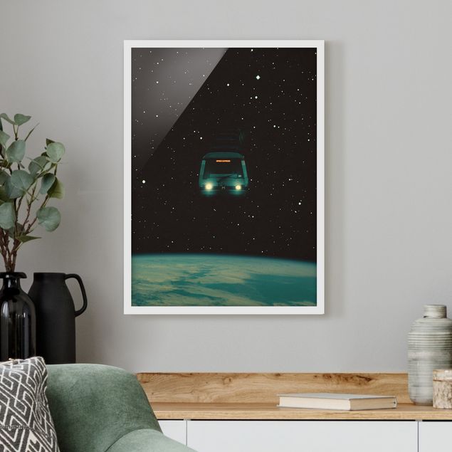 Framed poster - Retro Collage - Space Express