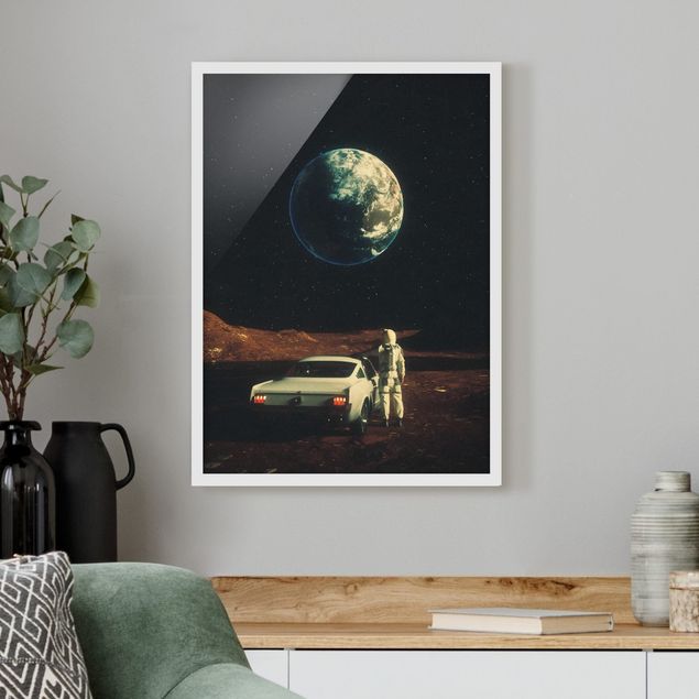 Framed poster - Retro Collage - Far Away From Home