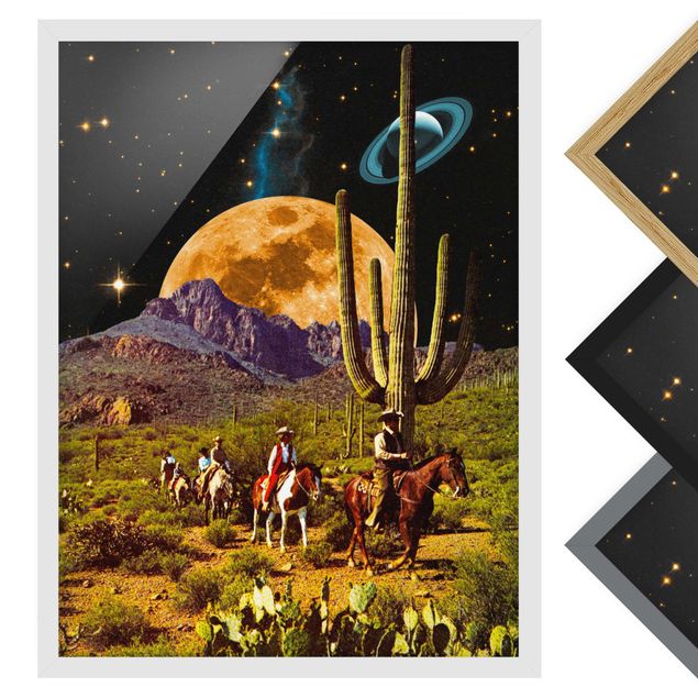 Framed poster - Retro Collage - Space Cowboys