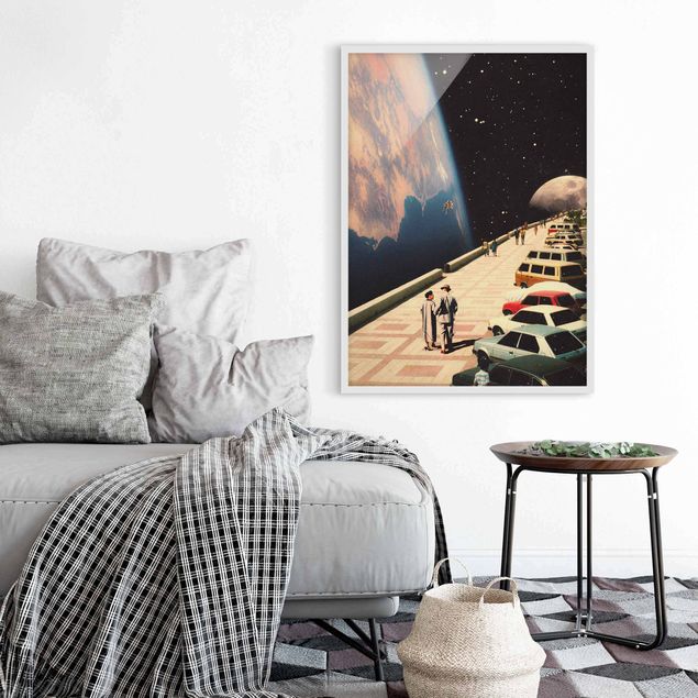 Framed poster - Retro Collage - Boardwalk In Space