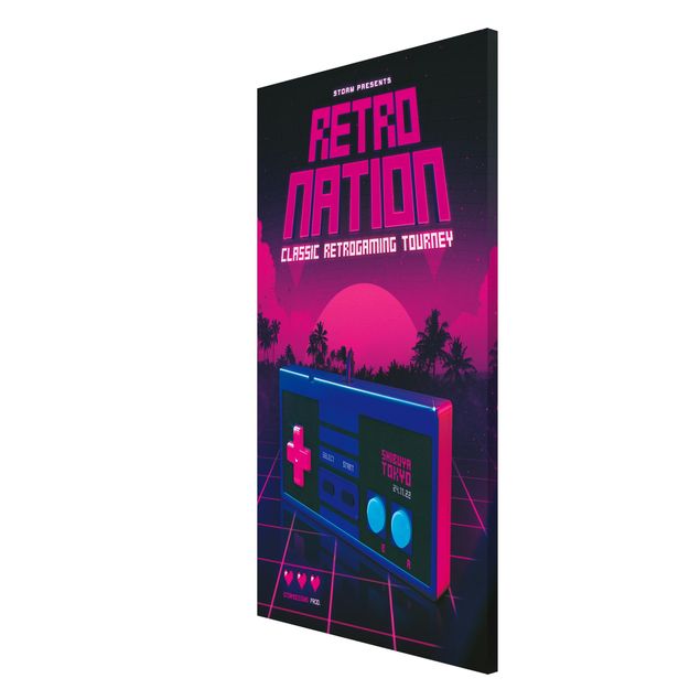 Magnetic memo board - Retro Gaming Controller - Portrait format 3:4