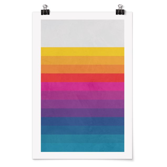 Poster - Retro Rainbow Stripes