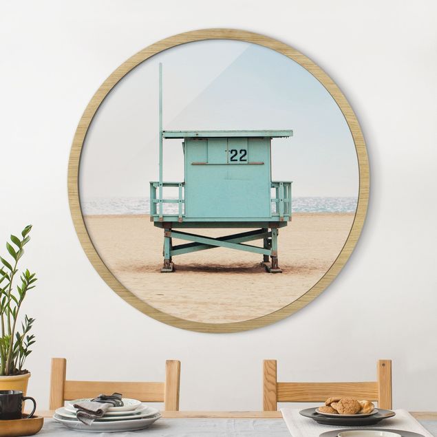 Framed prints round Lifeguard Tower 22