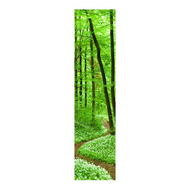 Sliding panel curtains set - Romantic Forest Track