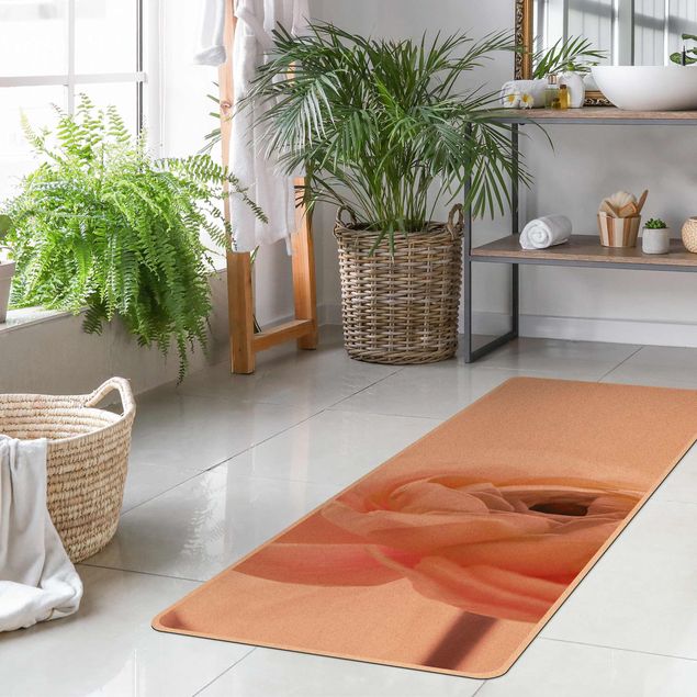 Yoga mat - Focus On Light Pink Flower