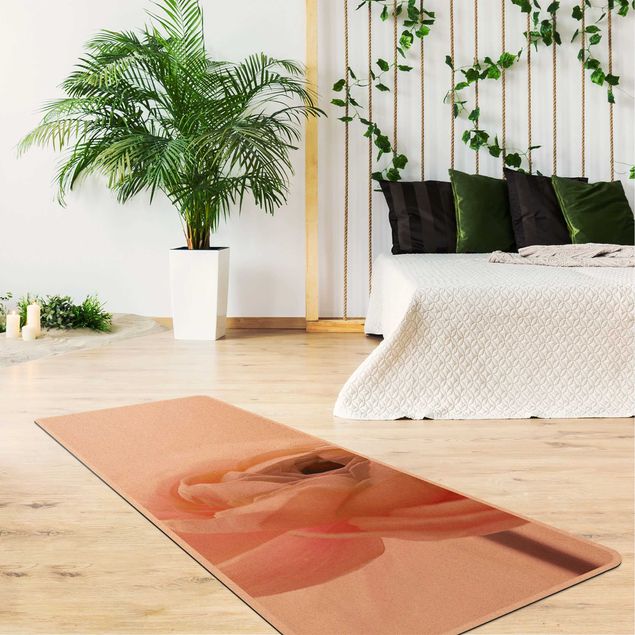 Yoga mat - Focus On Light Pink Flower