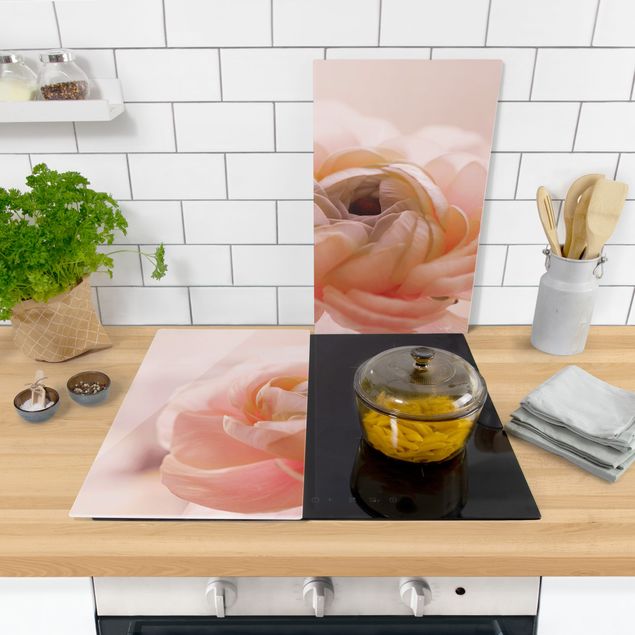 Stove top covers - Focus On Light Pink Flower