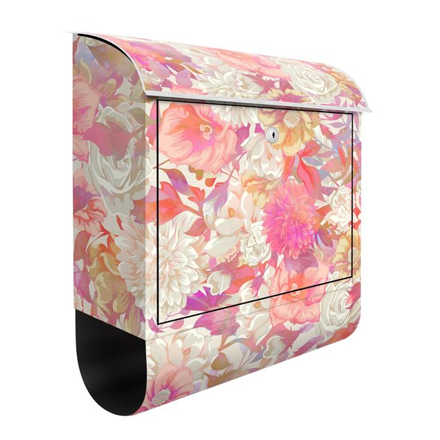 Letterbox - Pink Blossom Dream With Roses