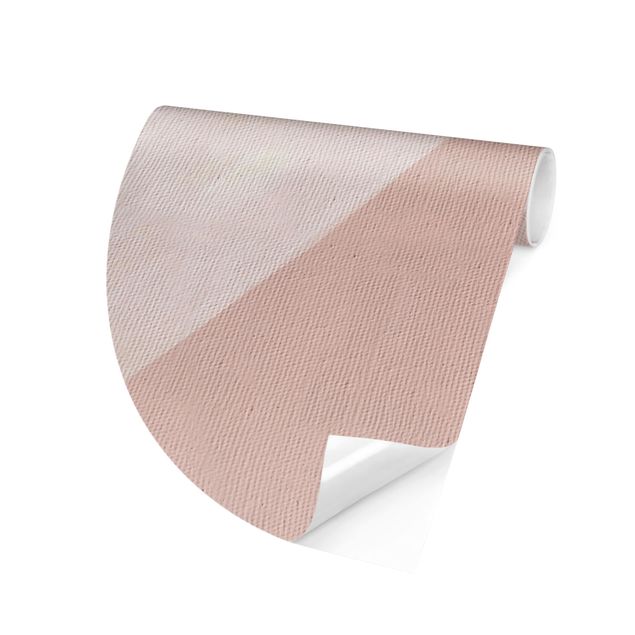 Self-adhesive round wallpaper - Pink Geometry