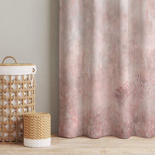 modern curtains for living room Light Pink Coral Bed