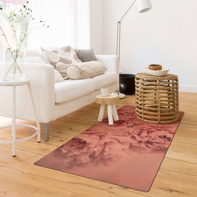 contemporary rugs Pink Peonies