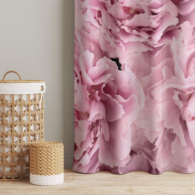 Modern Curtains Pink Peonies