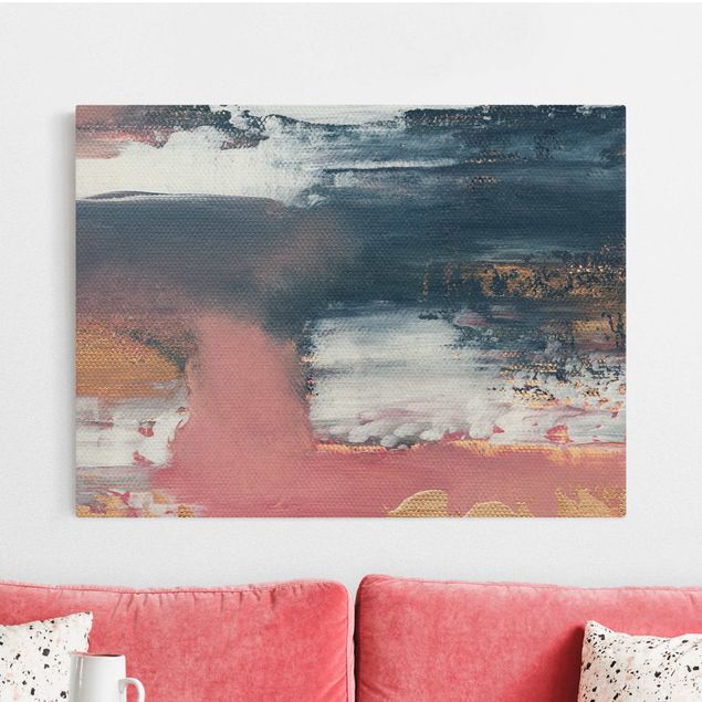 Canvas print gold - Pink Storm With Gold