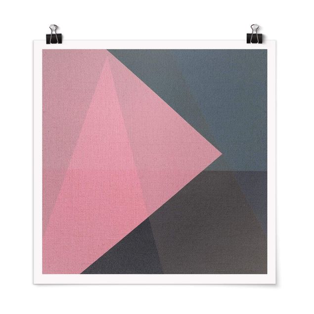 Poster - Pink Transparency Geometry