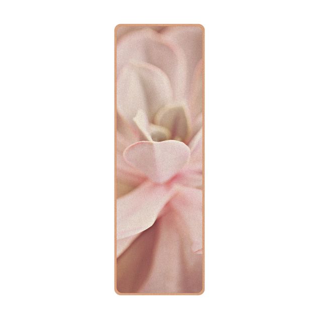 Yoga mat - Light Pink Succulent Flower