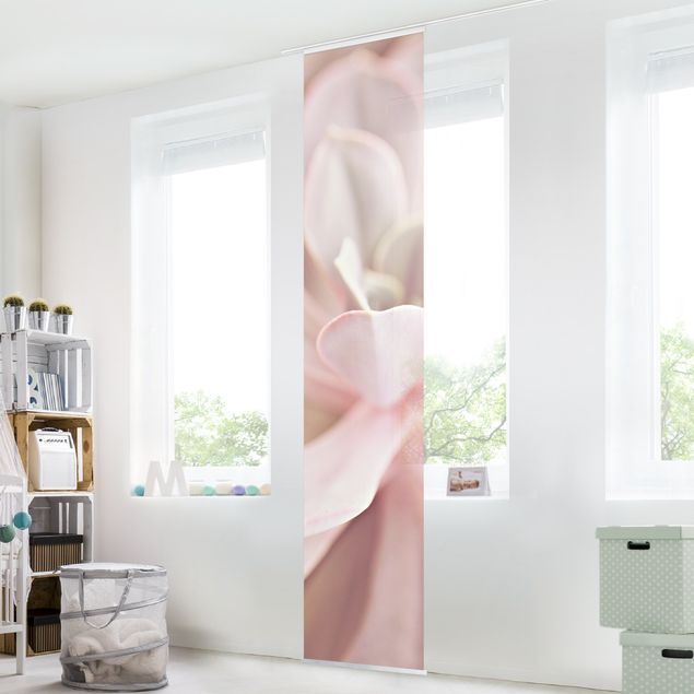 Sliding curtain set - Watercolour Blobs In Indigo - Panel