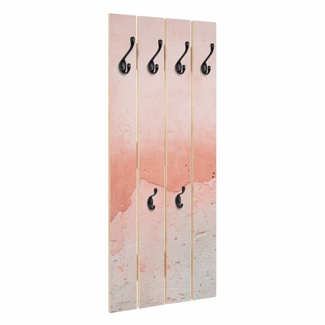 Wooden coat rack - Pink Concrete In Shabby Look