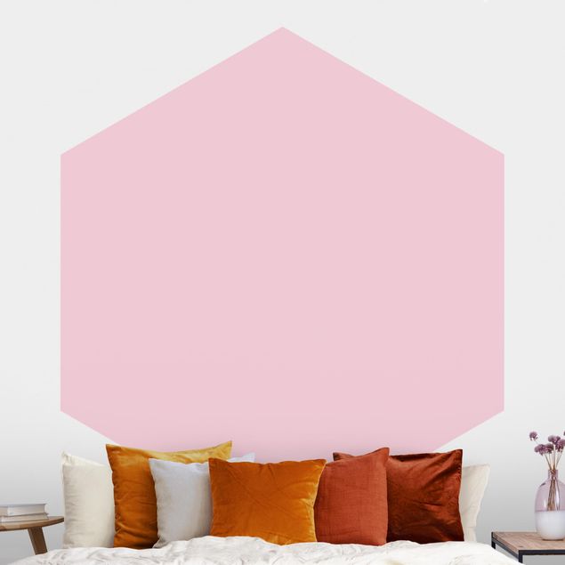 Self-adhesive hexagonal wall mural Rosé