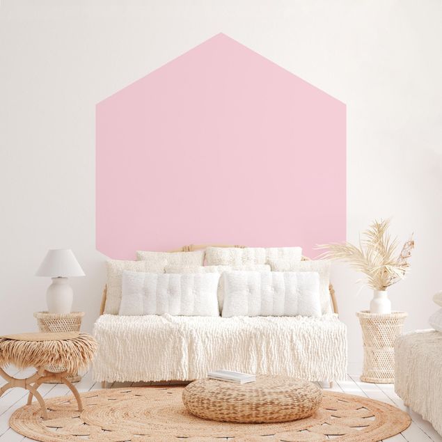 Self-adhesive hexagonal pattern wallpaper - Rosé
