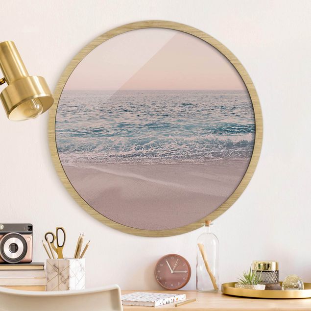 Framed prints round Reddish Golden Beach In The Morning