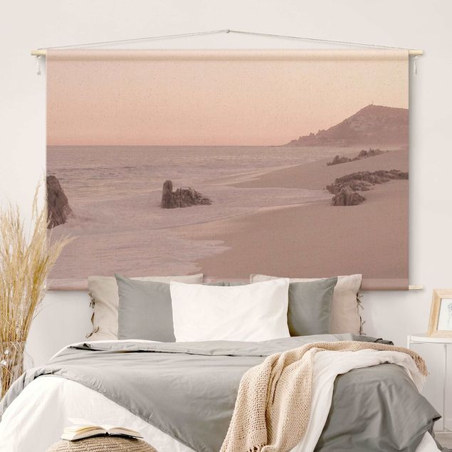 modern tapestry wall hanging Reddish Golden Beach