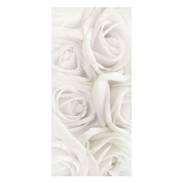 Magnetic memo board - White Roses