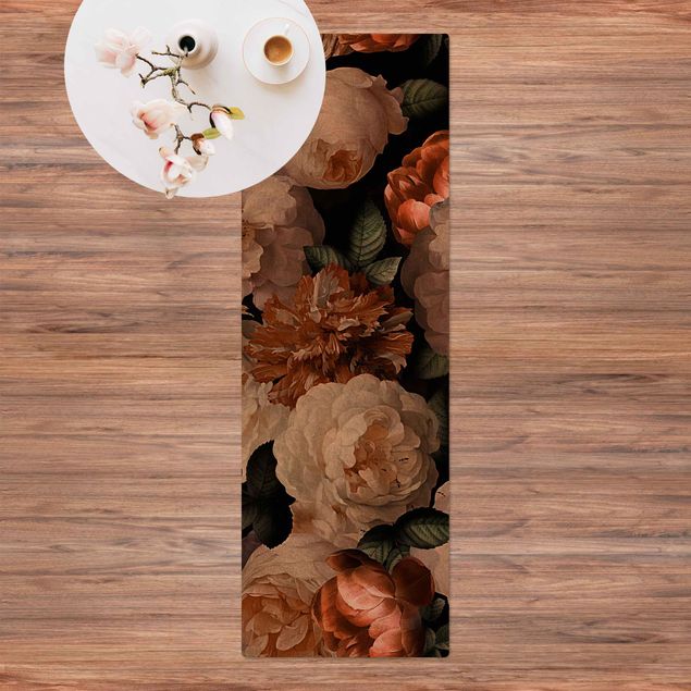 kitchen runner rugs Red Roses With White Roses