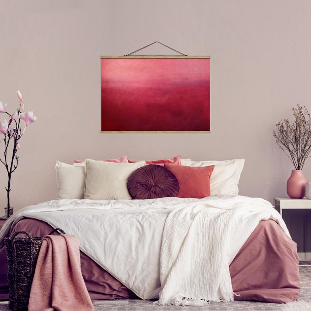 Fabric print with poster hangers - Red Desert - Landscape format 3:2