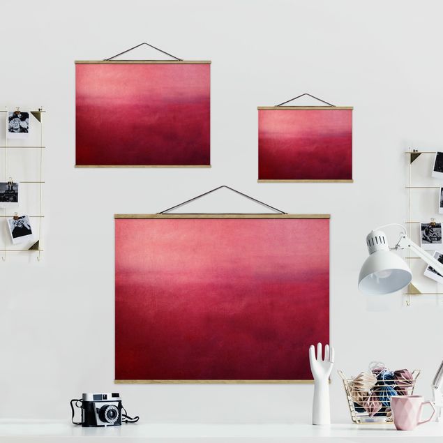 Fabric print with poster hangers - Red Desert - Landscape format 3:2