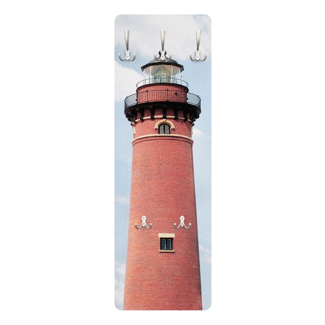 Coat rack modern - Red Lighthouse On Sky Blue Backdrop