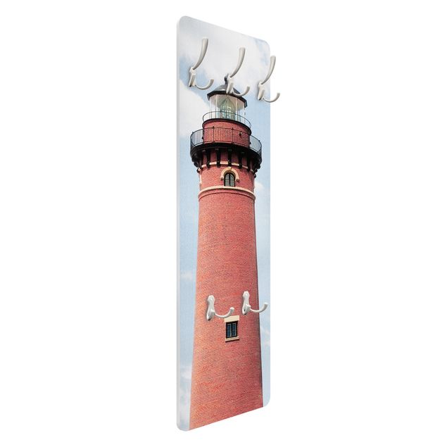 Coat rack modern - Red Lighthouse On Sky Blue Backdrop