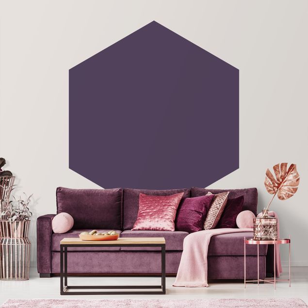 Self-adhesive hexagonal pattern wallpaper - Red Violet