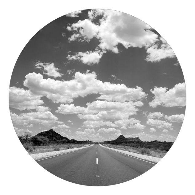 Self-adhesive round wallpaper - Route 66 II