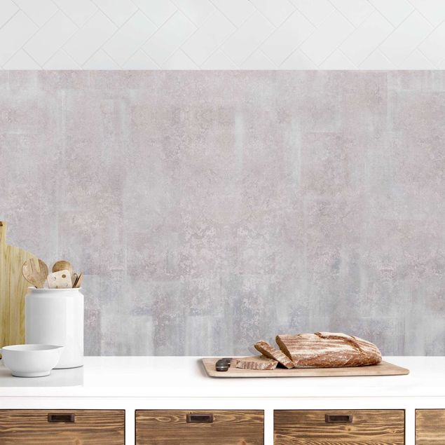 Kitchen splashback stone Rustic Concrete Pattern Grey