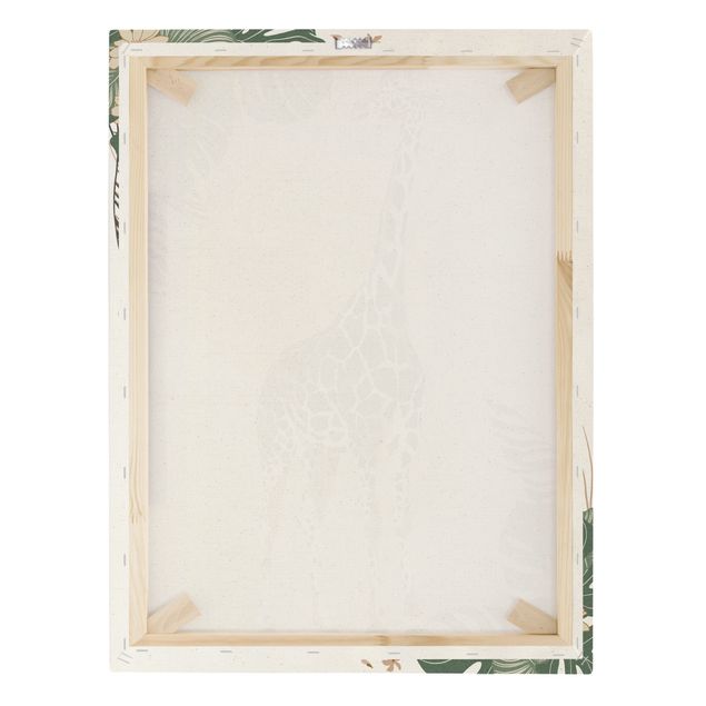 Canvas print gold - Safari Animals - Giraffe