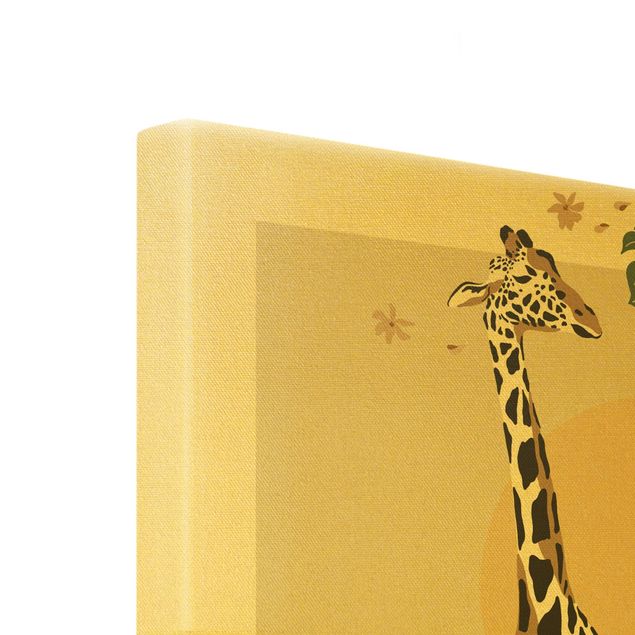 Print on canvas - Safari Animals - Giraffe And Tiger