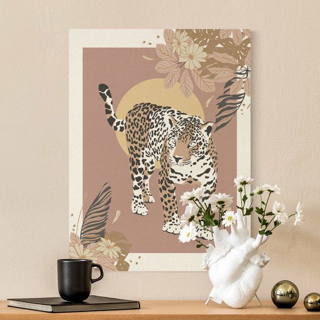 Canvas print gold - Safari Animals - Leopard