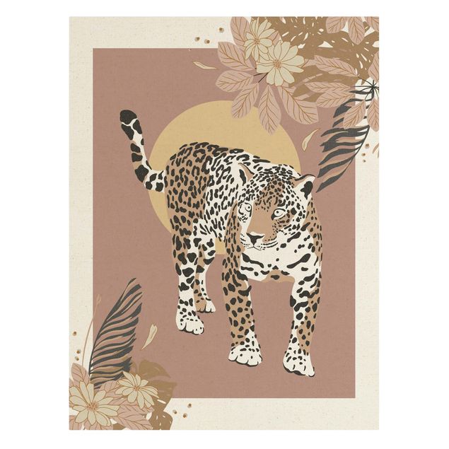 Canvas print gold - Safari Animals - Leopard