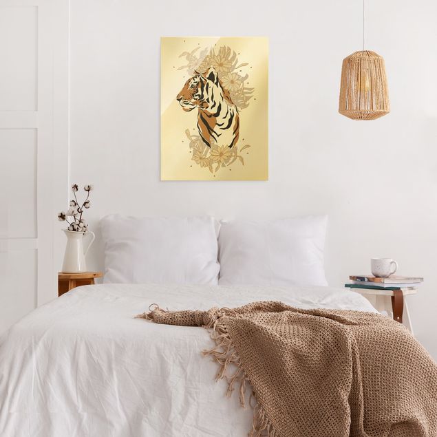 Glass print - Safari Animals - Portrait Tiger - Portrait format