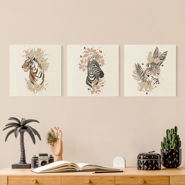 Print on canvas - Safari Animals
