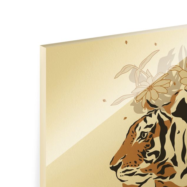 Glass print - Safari Animals - 3 parts
