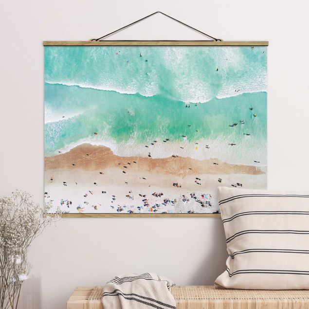 Fabric print with poster hangers - Saturday At The Beach - Landscape format 4:3